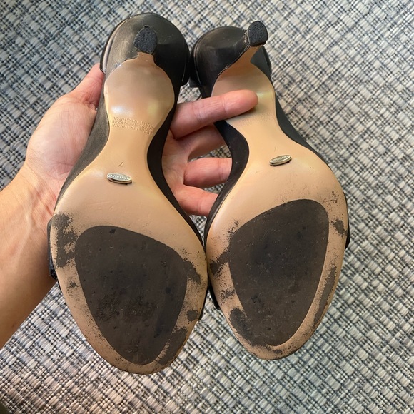 Tony Bianco Black Ankle Strap Heels - Picture 6 of 11